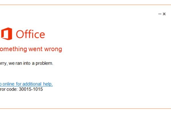 How to Fix Office Error Code 33015-1015