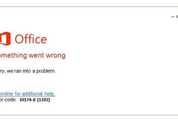 How to Fix Microsoft office 365/2021/2019 Error Code 30174-8(1392)