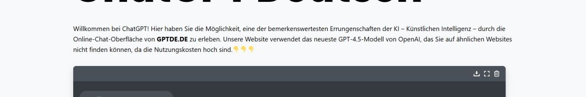 ChatGPT Deutsch