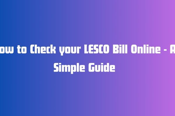 How to Check Your LESCO Bill Online – A Simple Guide