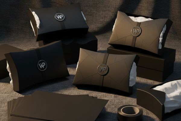 Black Pillow Boxes for Wholesale Packaging Solutions