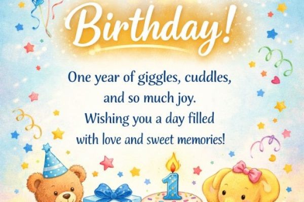 Sweet 1st Birthday Wishes & Messages to Celebrate Your Little One