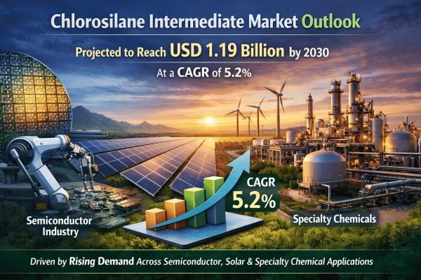 The global Chlorosilane Intermediate Market is poised for steady growth, projected to reach USD 1.19 billion by 2030 at a CAGR of 5.2%, driven by risi..