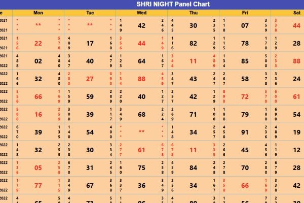 Shri Night Panel Chart Data Patterns and Strategy Logic