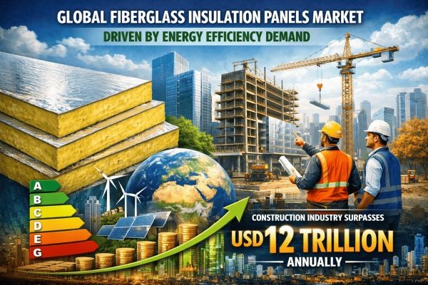 Global Fiberglass Insulation Panels Market Driven by Energy Efficiency Demand as Construction Industry Surpasses USD 12 Trillion Annually