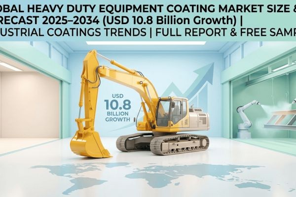 Global Heavy Duty Equipment Coating Market Size & Forecast 2025–2034 (USD 10.8 Billion Growth) | Industrial Coatings Trends | Full Report & Free Sampl..