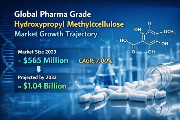 Global Pharma Grade Hydroxypropyl Methylcellulose Market Expected to Reach USD 1.04 Billion by 2032 at 7.0% CAGR