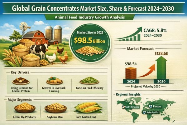 Global Grain Concentrates Market Size, Share & Forecast 2024–2030 | Animal Feed Industry Growth Analysis