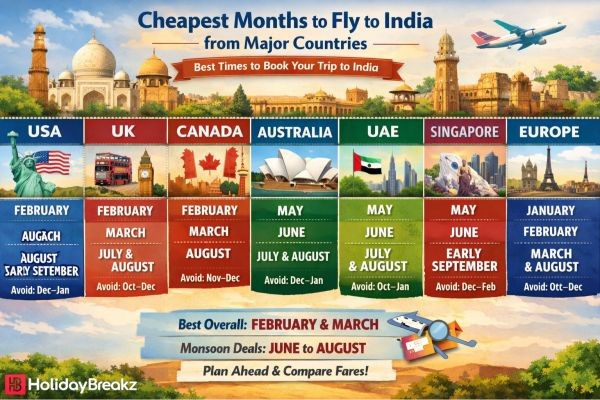 Cheapest Months to Fly to India From Every Major Country