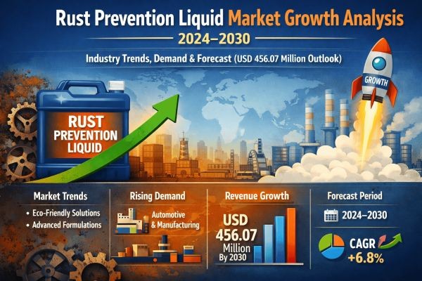 Rust Prevention Liquid Market Growth Analysis 2024–2030 | Industry Trends, Demand & Forecast (USD 456.07 Million Outlook)