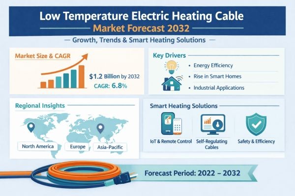 Low Temperature Electric Heating Cable Market Forecast 2032 | Growth, Trends & Smart Heating Solutions