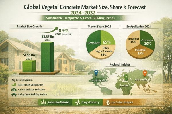 Global Vegetal Concrete Market Size, Share & Forecast 2024–2032 | Sustainable Hempcrete & Green Building Trends