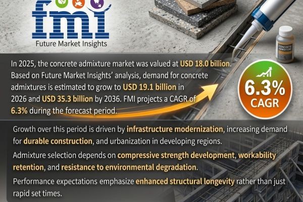 Concrete Admixtures Market Intelligence Report: Price Forecast and Growth Drivers (2026–2036)