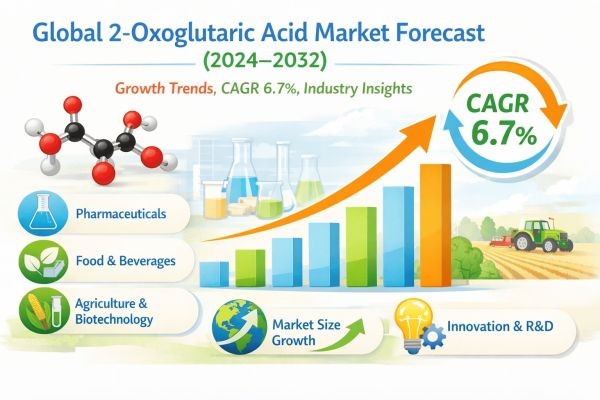 Global 2-Oxoglutaric Acid Market Forecast (2024–2032) | Growth Trends, CAGR 6.7%, Industry Insights
