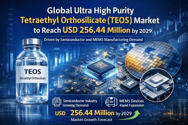 Global Ultra High Purity Tetraethyl Orthosilicate (TEOS) Market to Reach USD 256.44 Million by 2029 Driven by Semiconductor and MEMS Manufacturing Dem..