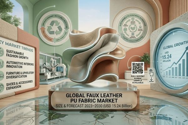 Global Faux Leather PU Fabric Market Size & Forecast 2023–2030 (USD 15.24 Billion) | Sustainable Fashion & Automotive Trends