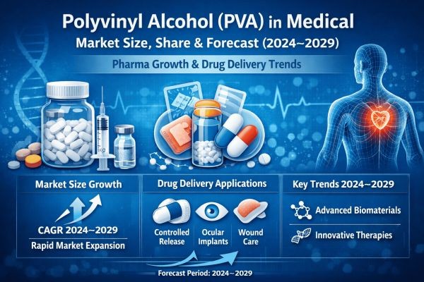 Polyvinyl Alcohol (PVA) in Medical Market Size, Share & Forecast (2024–2029): Pharma Growth & Drug Delivery Trends