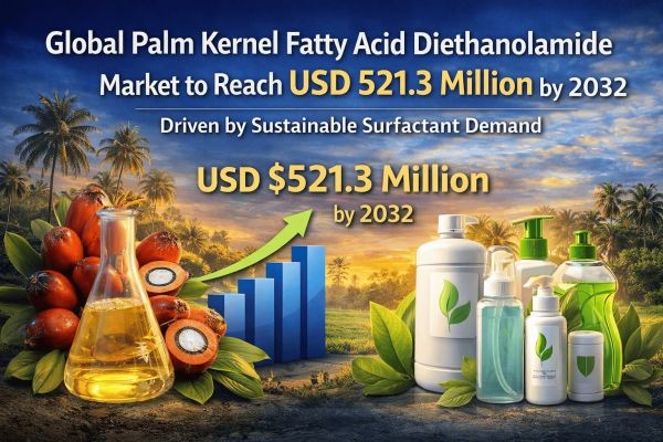 Global Palm Kernel Fatty Acid Diethanolamide Market to Reach USD 521.3 Million by 2032 Driven by Sustainable Surfactant Demand