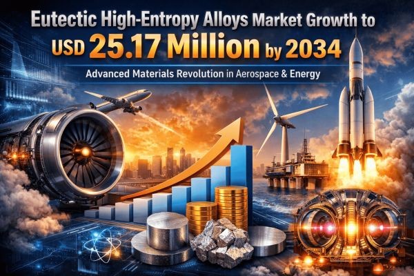 Eutectic High-Entropy Alloys Market Growth to USD 25.17 Million by 2034 | Advanced Materials Revolution in Aerospace & Energy