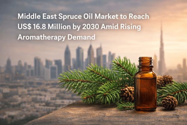 Middle East Spruce Oil Market to Reach US$ 16.8 Million by 2030 Amid Rising Aromatherapy Demand