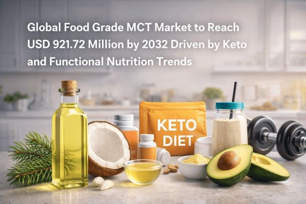 Global Food Grade MCT Market to Reach USD 921.72 Million by 2032 Driven by Keto and Functional Nutrition Trends