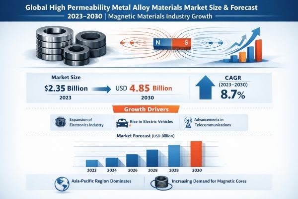 Global High Permeability Metal Alloy Materials Market Size & Forecast 2023–2030 | Magnetic Materials Industry Growth
