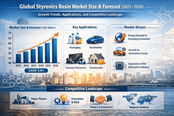 Global Styrenics Resin Market Size & Forecast (2023–2030): Growth Trends, Applications, and Competitive Landscape