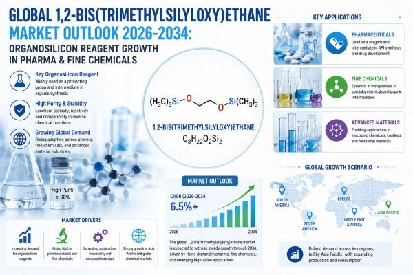 Global 1,2-Bis(trimethylsilyloxy)ethane Market Outlook 2026-2034: Organosilicon Reagent Growth in Pharma & Fine Chemicals