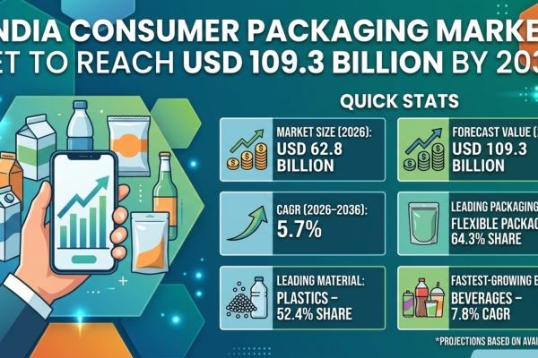 India Consumer Packaging Market Set to Reach USD 109.3 Billion by 2036