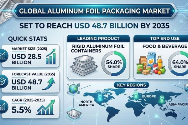 Global Aluminum Foil Packaging Market Set to Reach USD 48.7 Billion by 2035