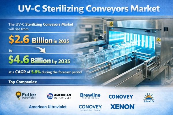 UV-C Sterilizing Conveyors Market Share and Growth Analysis 2025 to 2035