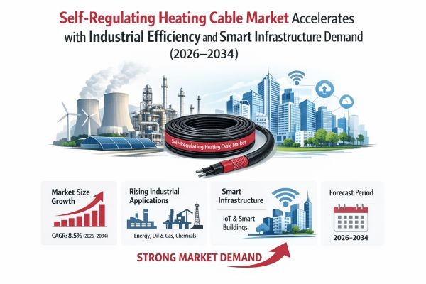 Self-Regulating Heating Cable Market Accelerates with Industrial Efficiency and Smart Infrastructure Demand (2026–2034)