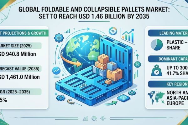 Global Foldable and Collapsible Pallets Market Set to Reach USD 1.46 Billion by 2035