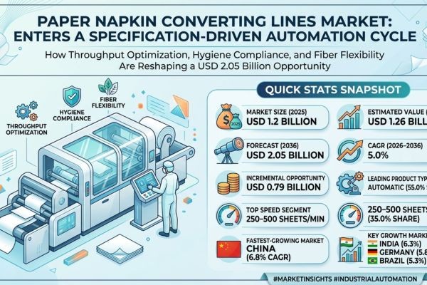 Paper Napkin Converting Lines Market Enters a Specification-Driven Automation Cycle