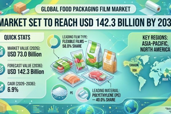Global Food Packaging Film Market Set to Reach USD 142.3 Billion by 2036
