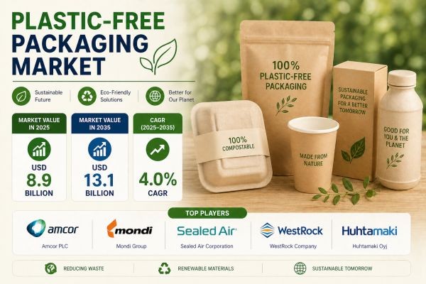 Plastic-Free Packaging Market to Expand at a Robust Pace Through 2035 | Driven by Paper-Based and Compostable Solutions