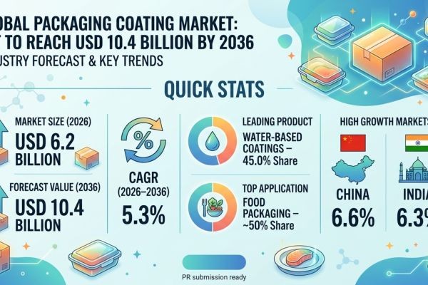 Global Packaging Coating Market Set to Reach USD 10.4 Billion by 2036