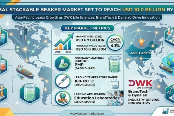 Global Stackable Beaker Market Set to Reach USD 10.0 Billion by 2035: Asia-Pacific Leads Growth as DWK Life Sciences, BrandTech & Dynalab Drive Innova..