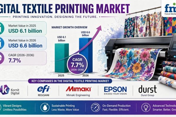 Digital Textile Printing Market Forecast 2036: USD 13.9 Billion Opportunity at 7.7% CAGR