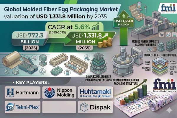 Molded Fiber Egg Packaging Market to Reach USD 1.33 Billion by 2035 | Sustainable Protective Solutions