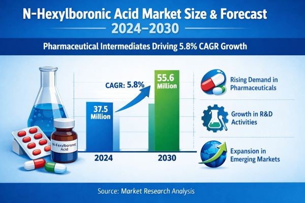 N-Hexylboronic Acid Market Size & Forecast 2024–2030 | Pharmaceutical Intermediates Driving 5.8% CAGR Growth
