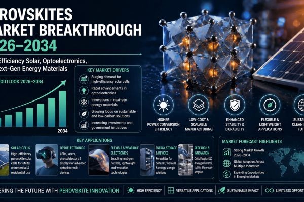 Perovskites Market Breakthrough 2026–2034: High-Efficiency Solar, Optoelectronics, and Next-Gen Energy Materials