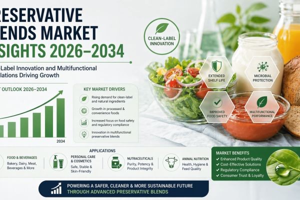 Preservative Blends Market Insights 2026–2034: Clean-Label Innovation and Multifunctional Formulations Driving Growth