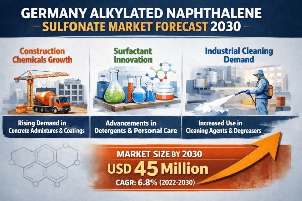 Germany Alkylated Naphthalene Sulfonate Market Forecast 2030: Construction Chemicals Growth, Surfactant Innovation & Industrial Cleaning Demand
