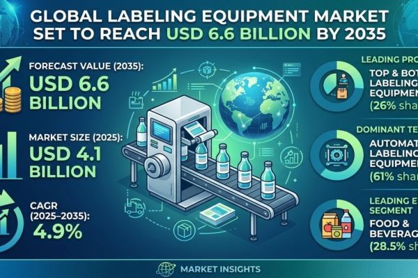 Global Labeling Equipment Market Set to Reach USD 6.6 Billion by 2035: Automation, RFID Integration, and Compliance Needs Fuel Growth