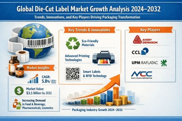 Global Die-Cut Label Market Growth Analysis 2024–2032 | Trends, Innovations, and Key Players Driving Packaging Transformation