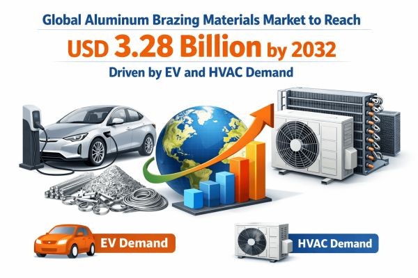 Global Aluminum Brazing Materials Market to Reach USD 3.28 Billion by 2032 Driven by EV and HVAC Demand