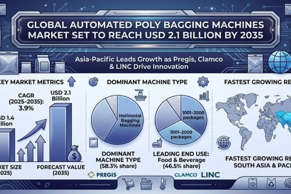Global Automated Poly Bagging Machines Market Set to Reach USD 2.1 Billion by 2035