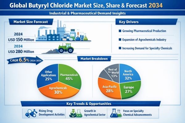 Global Butyryl Chloride Market Size, Share & Forecast 2034 | Industrial & Pharmaceutical Demand Insights