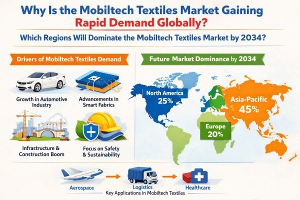 Why Is the Mobiltech Textiles Market Gaining Rapid Demand Globally? Which Regions Will Dominate the Mobiltech Textiles Market by 2034?